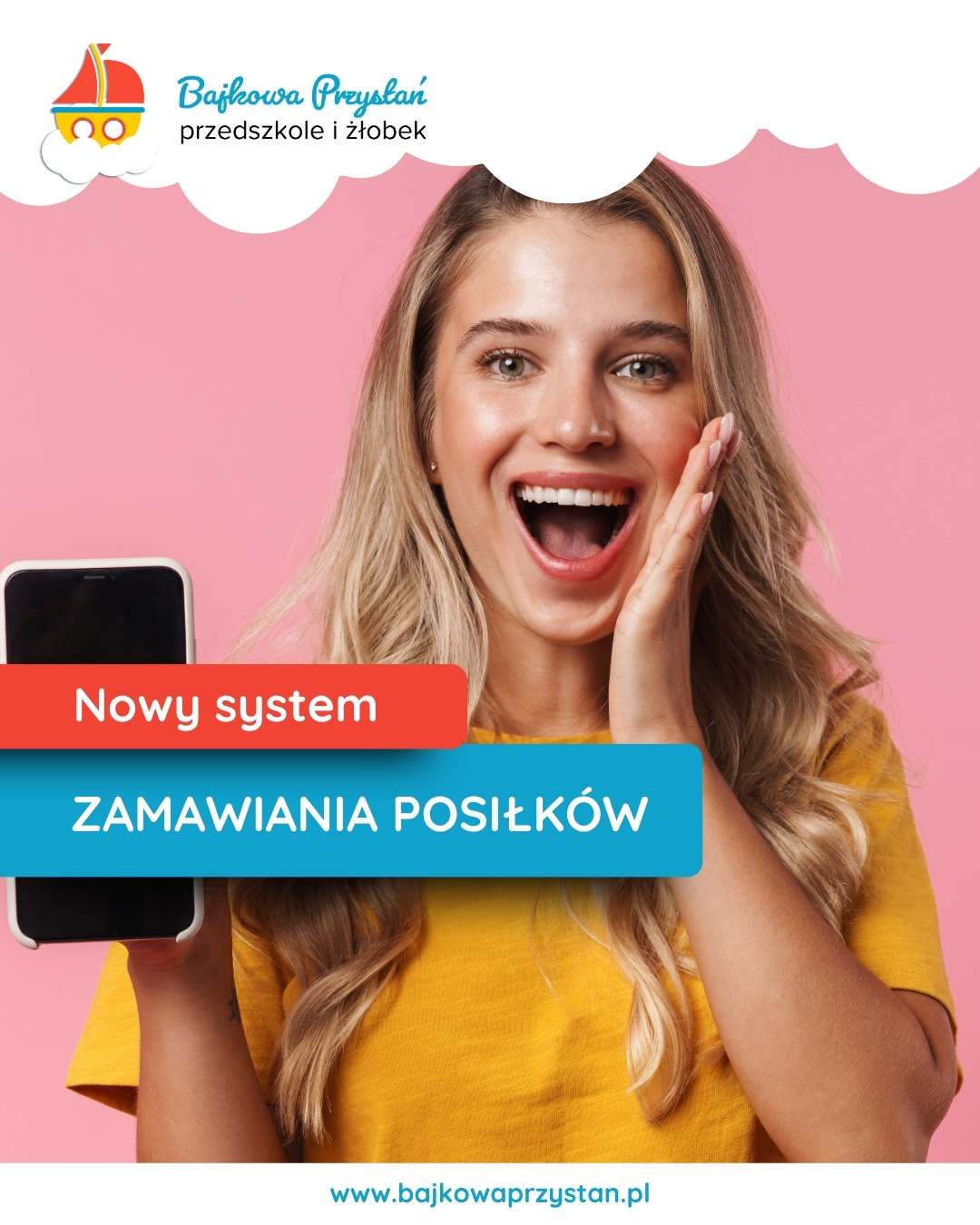 zamawianie posiłków nowy system ordea Bajkowa przystań wrocław przedszkole